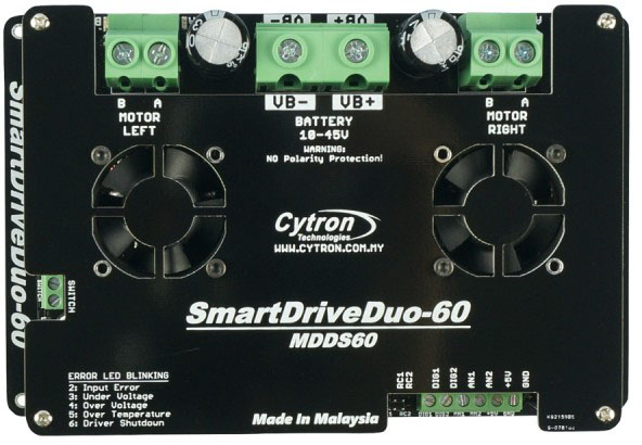 Controlador de Motor Inteligente de Canal Dual 60 A SmartDriveDuo Cytron