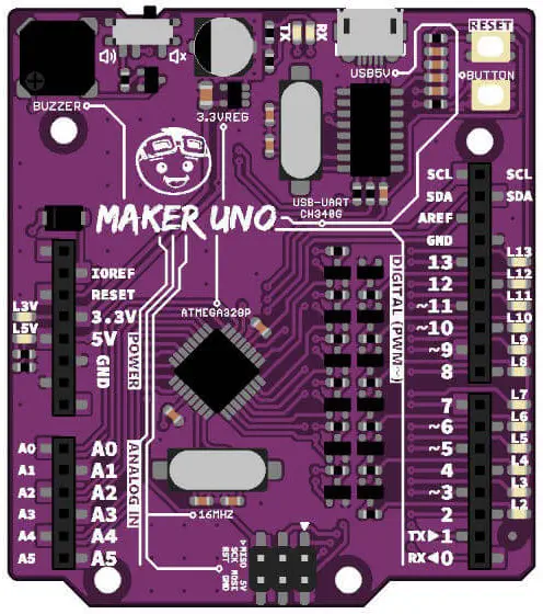 Microcontrolador UNO Cytron Maker – Haga clic para ampliar