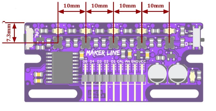 Sensor de Línea Cytron Maker - Haga Clic para Ampliar