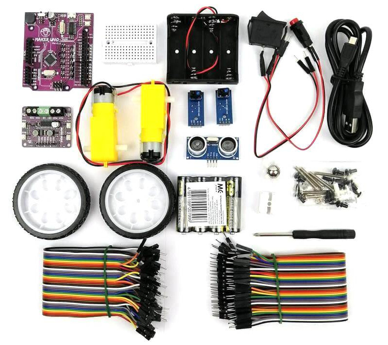Kit de Auto Inteligente Maker UNO PikaBot - Haga Clic para Ampliar