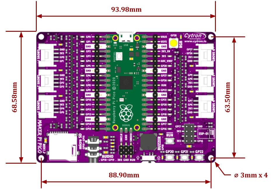 Maker Pi Pico: Simplifying Raspberry Pi Pico for Beginners - Click to Enlarge
