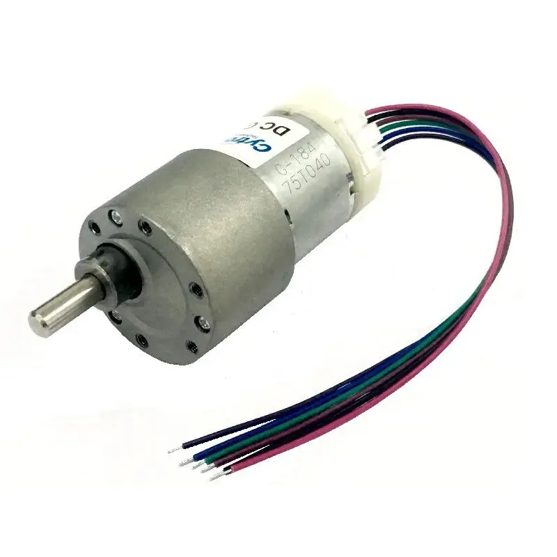 12V 225RPM 1.3kgfcm Brushed DC Geared Motor w/ Encoder