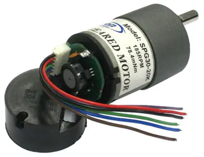  12V, 58RPM 60:1 Getriebemotor mit Encoder 