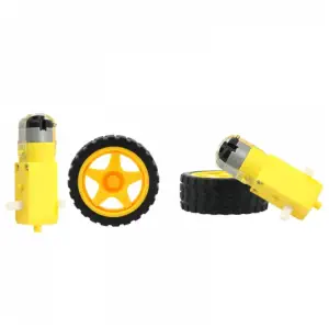 Paire de Roues Dagu 65mm + Moteur à Engrenages TT 3-6V DC
