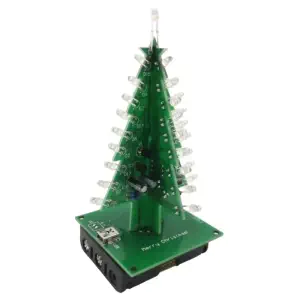 Kit électronique LED Dagu 3D Christmas Tree DIY avec circuit de flash rouge/vert/jaune