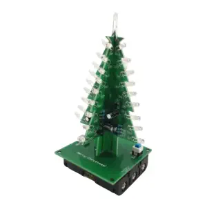 Kit électronique LED Dagu 3D Christmas Tree DIY avec circuit de flash rouge/vert/jaune