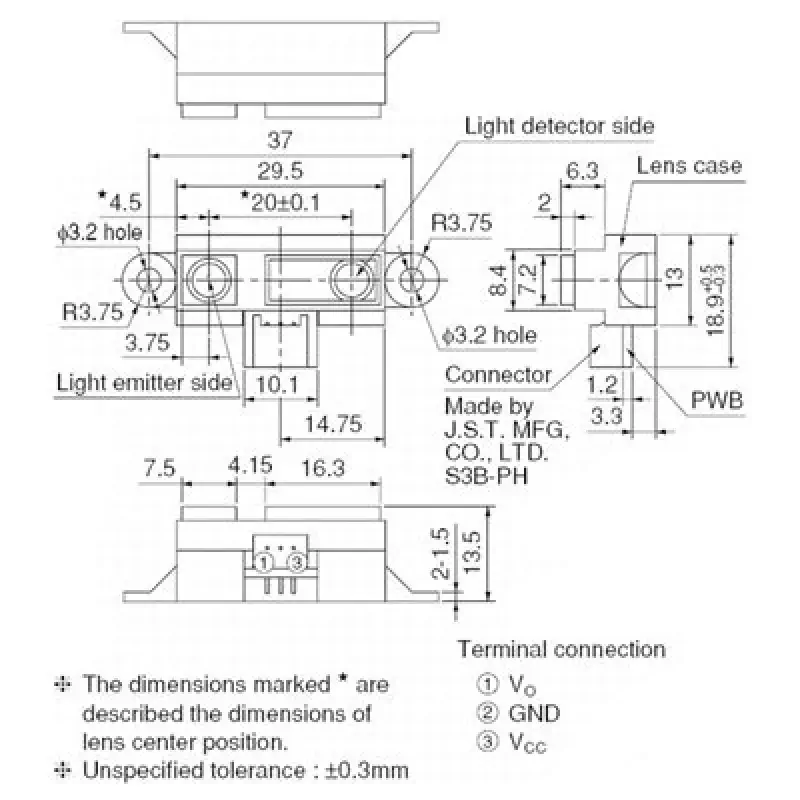 Sensor de rango IR Sharp GP2Y0A21YK0F - 10cm a 80cm