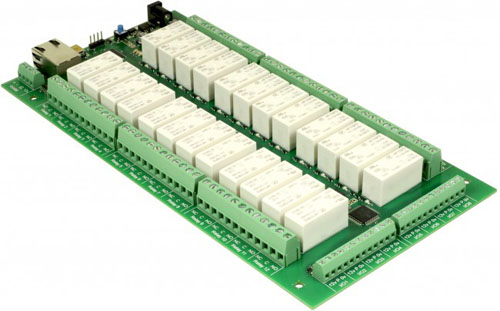 ds2824 - 16A 24 Channel Ethernet Relay (12 snubbers) - Click to Enlarge