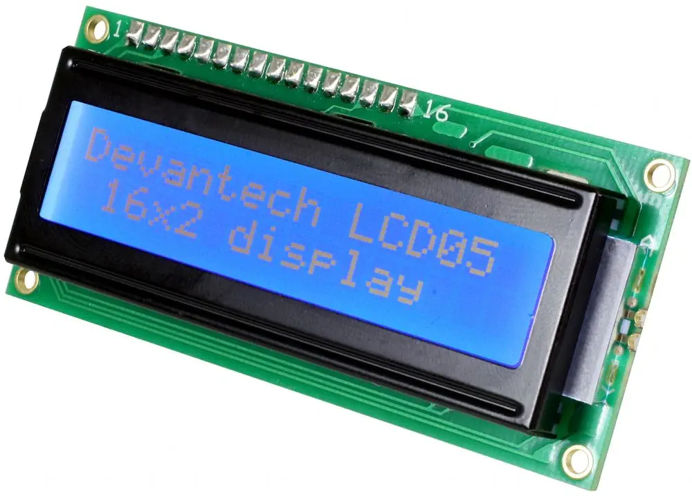 Front View of LCD05-16x2-Blue