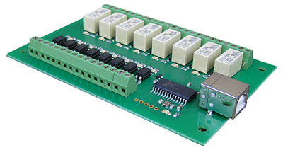 Devantech 8-Channel, 1A Optically Isolated USB Relay Module