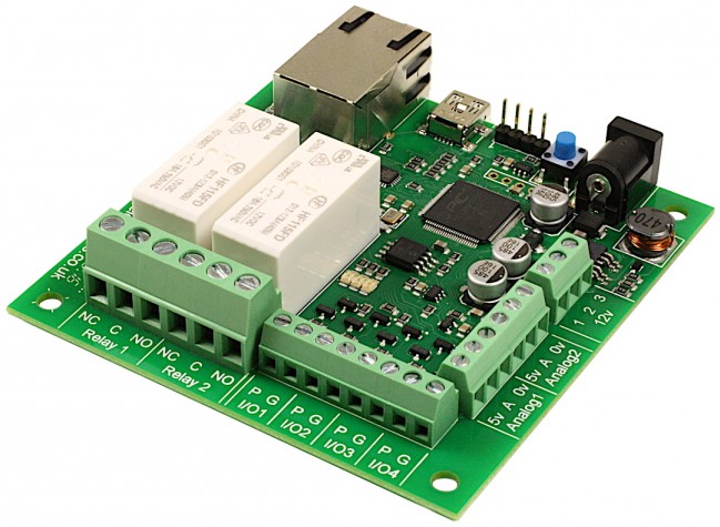 dS1242 - 16A 2 Channel Ethernet Relay & IO Board