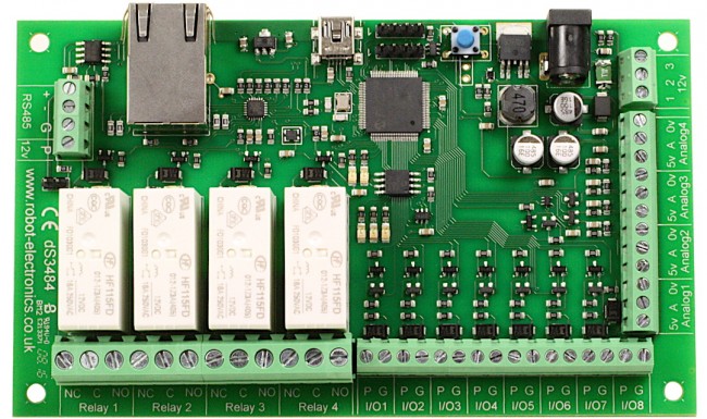 dS3484- 16A 4 Channel Ethernet Relay & IO Board