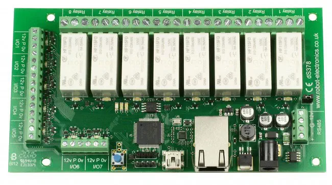 dS378 - 16A 8 Channel Ethernet Relay- Click to Enlarge