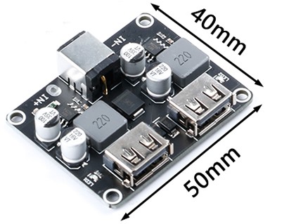 DFRobot 2-way Fast Charge Buck Module 3-12V (Compatible w/ RPi 4B & Jetson Nano) - Click to Enlarge