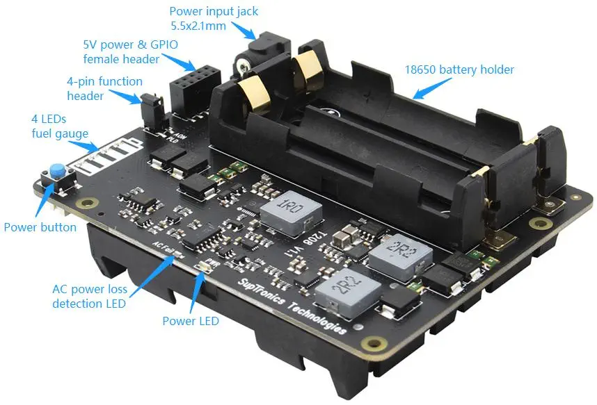 HAT UPS para Jetson Nano - Haga Clic para Ampliar