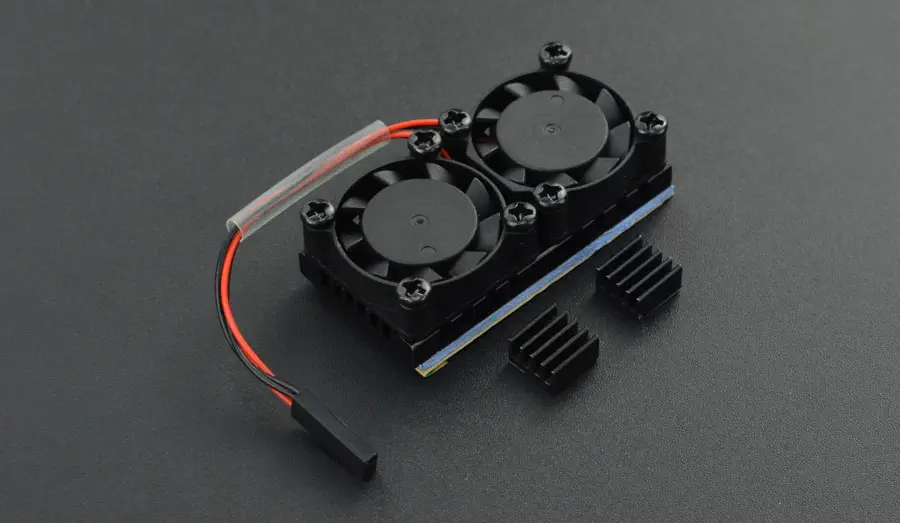 Raspberry Pi Dual Cooling Fans Kit (Compatible w/ Raspberry Pi 3B/3B+/4B) - Click to Enlarge