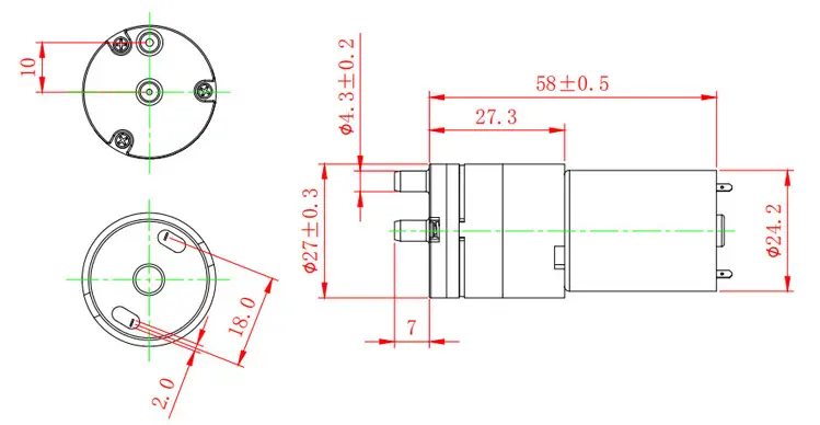 Mini Bomba de Vacío 370 DFRobot - Haga Clic para Ampliar