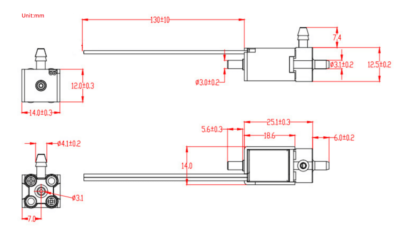 DFRobot 6V 2-Position 3-Way Air Valve for Arduino - Click to Enlarge