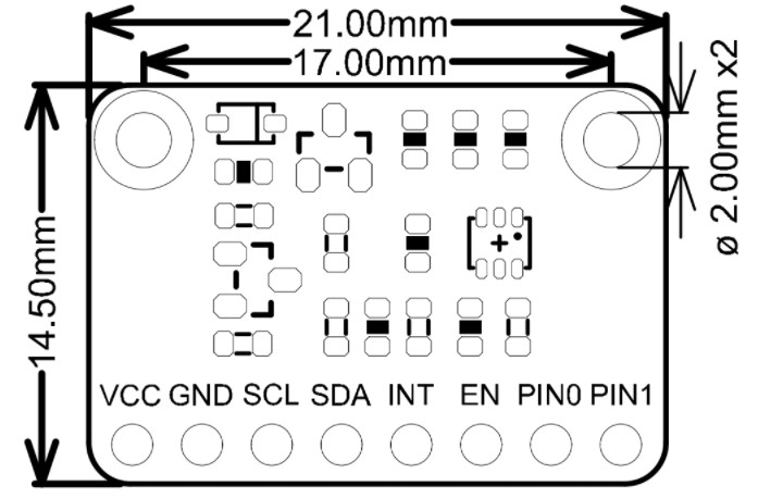 Sensor de Rango de Distancia ToF TMF8701 Fermion (10-600 mm) - Haga Clic para Ampliar