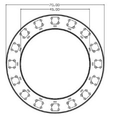WS2812-16 RGB LED Ring Lamp - Click to Enlarge