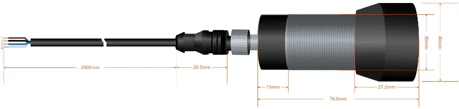 Sensor Ultrasónico URM15 75KHZ de DFRobot (30~500cm, RS485)