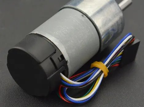 12V Metal DC Geared Motor with Encoder - Dimensions cropped
