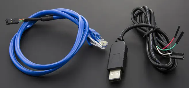 Cables Incluidos - Kit de Cables para Desarrollo WRTnode - Partes recortadas