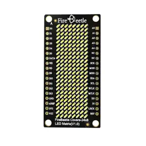 FireBeetle Covers - Matrice LED 24×8 (Blanc)