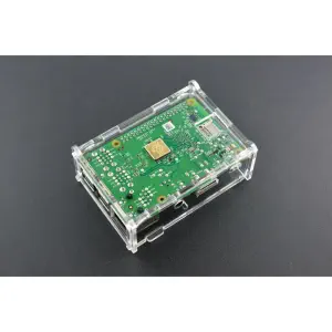 DFRobot Boîtier en Acrylique Transparent pour Raspberry Pi B+/2B/3B (avec Ventilateur)