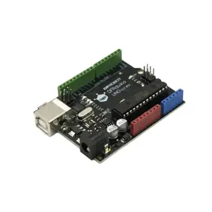 DFRduino UNO R3 avec blindage d'expansion E/S et câble USB A-B