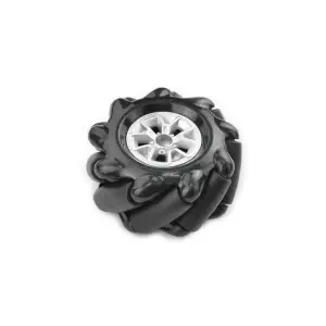 Black Mecanum Wheel avec couplage d'arbre moteur (60mm) - Droite