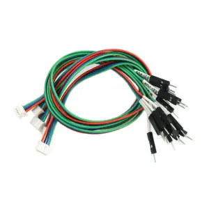 Gravity: Ligne DuPont PH2.0-Mâle avec Étiquette (30cm, Pack de 5)