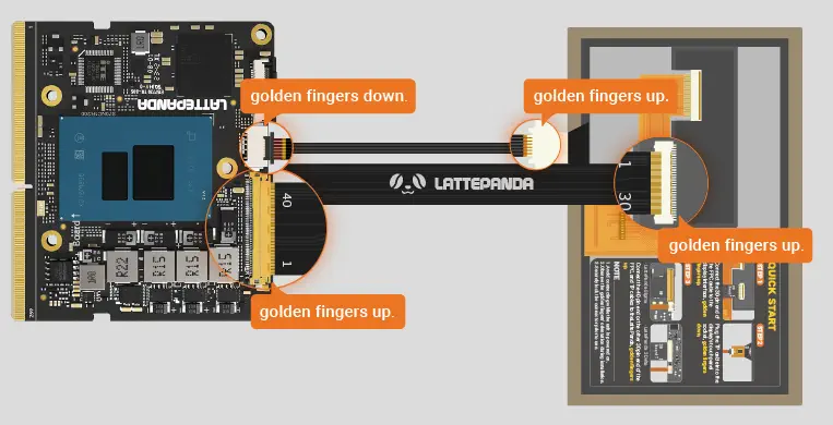 7'' 1024x600 Touch Display for LattePanda Mu Assembly