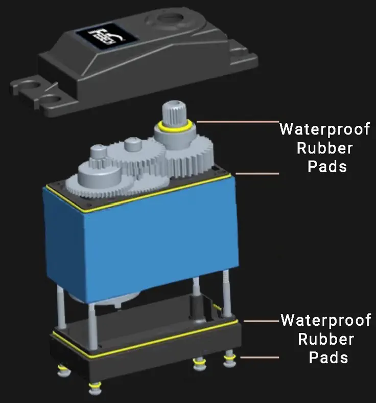 High Torque Waterproof Digital Servo - Parts cropped