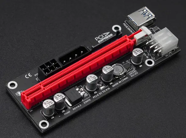 PCIex1 to PCIex16 Graphics Card Extension Board