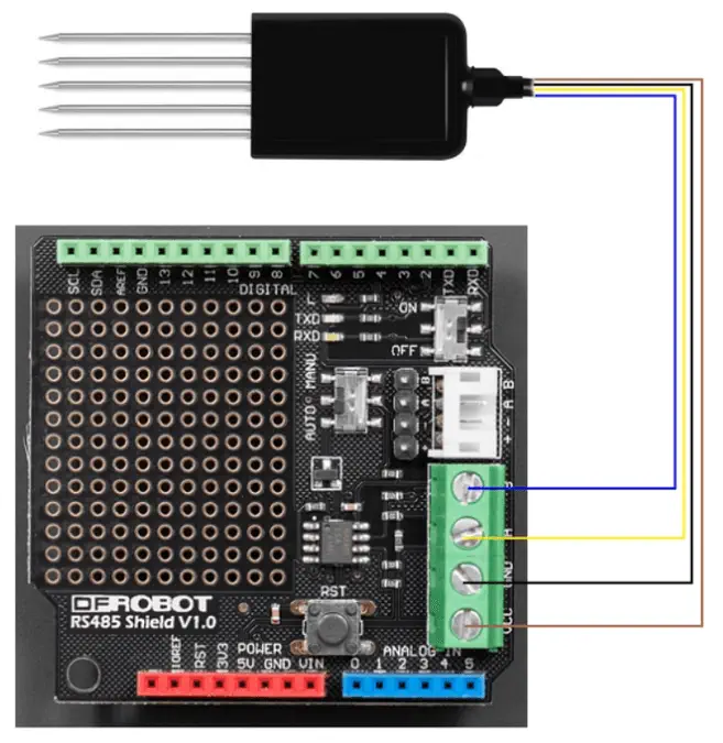 MODBUS-RTU RS485 Soil Sensor Use
