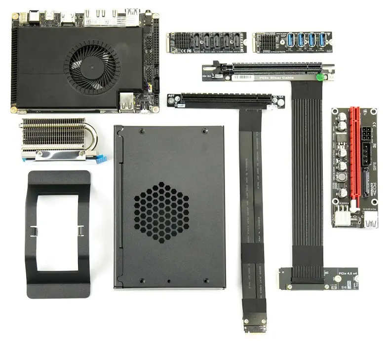 Vertical M.2 Expansion Support Case Parts cropped