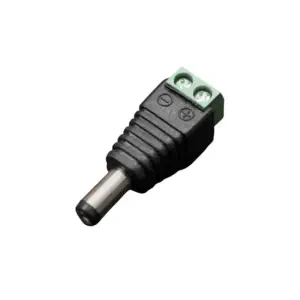 Adaptateur de borne à vis vers jack cylindrique 2,1 mm (mâle)