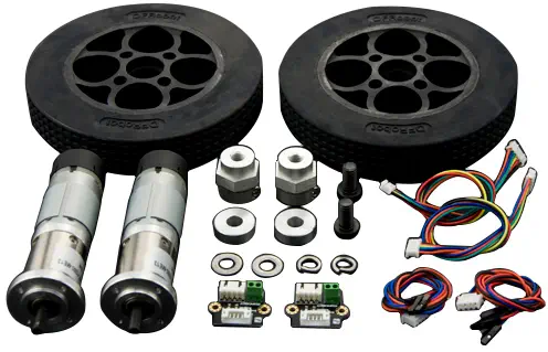 Gummirad & Motor Kit - Zum Vergrößern klicken