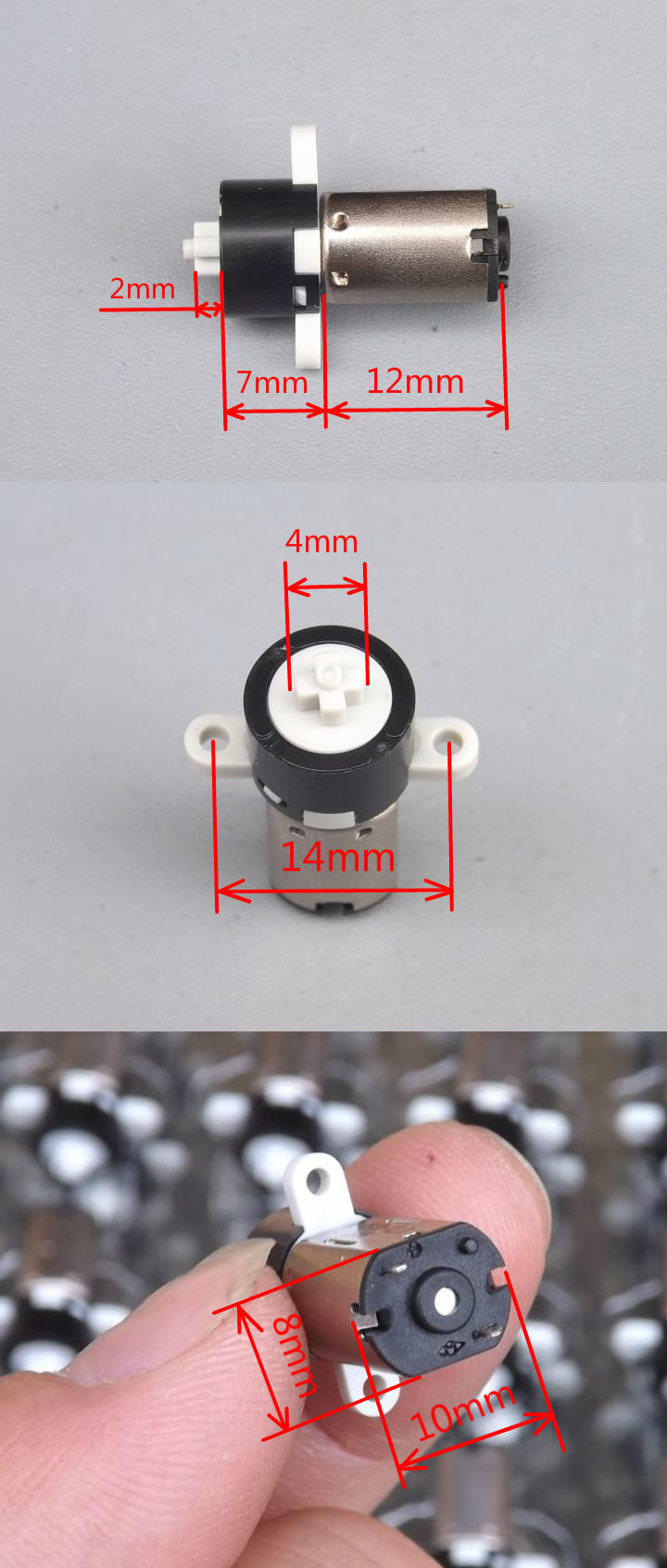 Micro Moteur à Engrenages CC 6V 96RPM - Cliquez pour agrandir