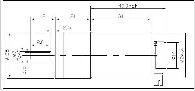 12V DC Motor 12kg-cm 350RPM w/Encoder- Click to Enlarge