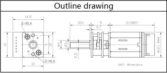 6 V 30:1 530 U/min Mikro Metallgearmotor w/ Encoder-  zum Vergrößern anklicken