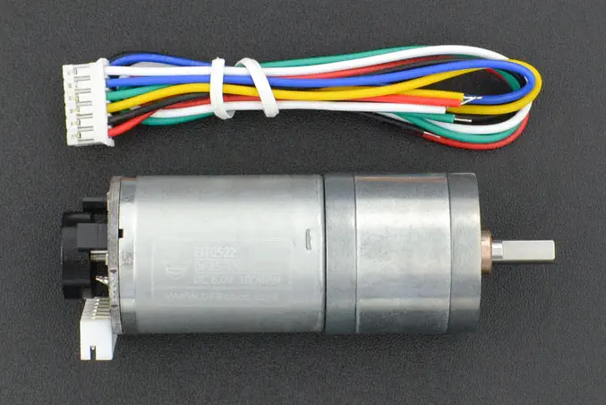 6V DC Motor 6.5kg-cm 100RPM w/Encoder