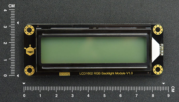 Gravity I2C 16x2 Arduino LCD mit RGB-Hintergrundbeleuchtung Display - zum Vergrößern anklicken