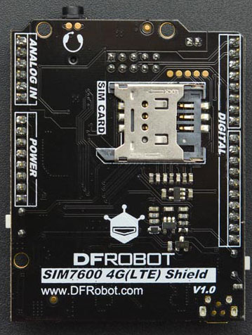 SIM7600CE-T 4G/LTE Arduino Shield- Click to Enlarge
