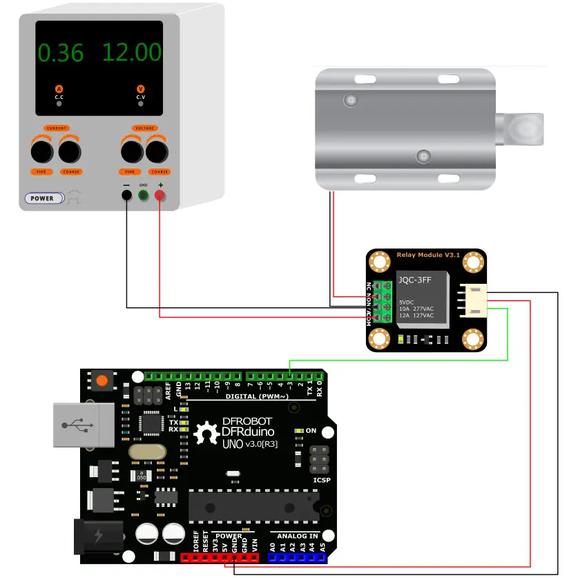 DFRobot Inclined Electromagnetic Lock (12V) - Click to Enlarge