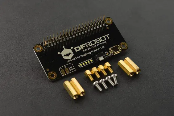 HAT UPS para Raspberry Pi (Zero, 2, 3, A+) de DFRobot - Haga Clic para Ampliar