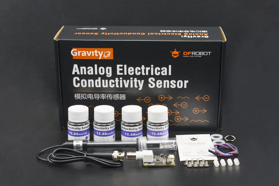 Sensor/Medidor Analógico de Conductividad Eléctrica Gravity (K=10) - Haga Clic para Ampliar