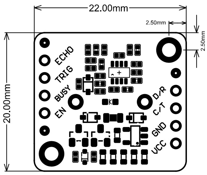 DFRobot URM13 Ultrasonic Sensor - Click to Enlarge