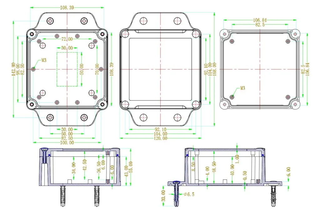 DFRobot Plastic Project Box Enclosure Waterproof Clear Cover - Click to Enlarge